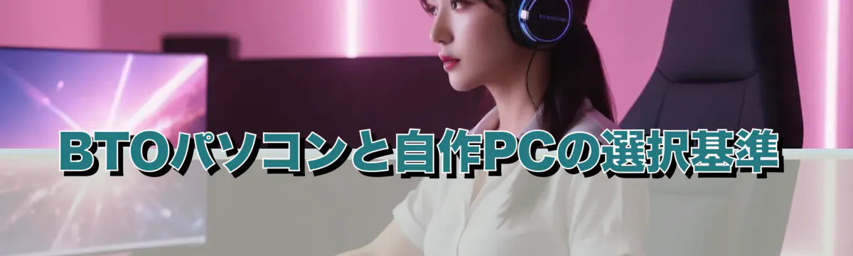 BTOパソコンと自作PCの選択基準