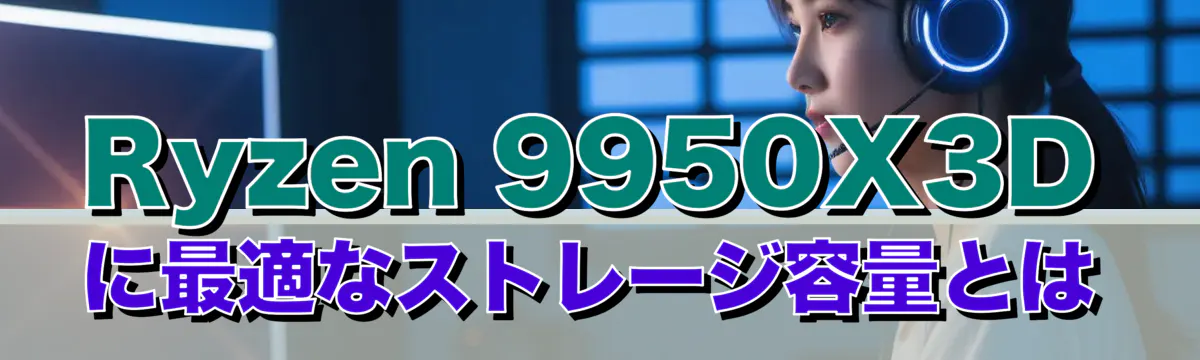 Ryzen 9950X3Dに最適なストレージ容量とは