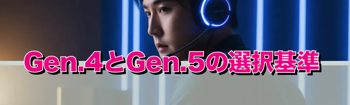 Gen.4とGen.5の選択基準