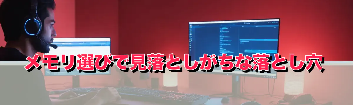 メモリ選びで見落としがちな落とし穴