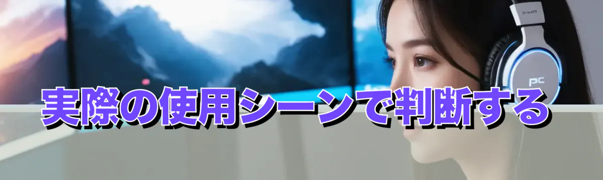 実際の使用シーンで判断する