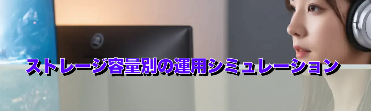 ストレージ容量別の運用シミュレーション