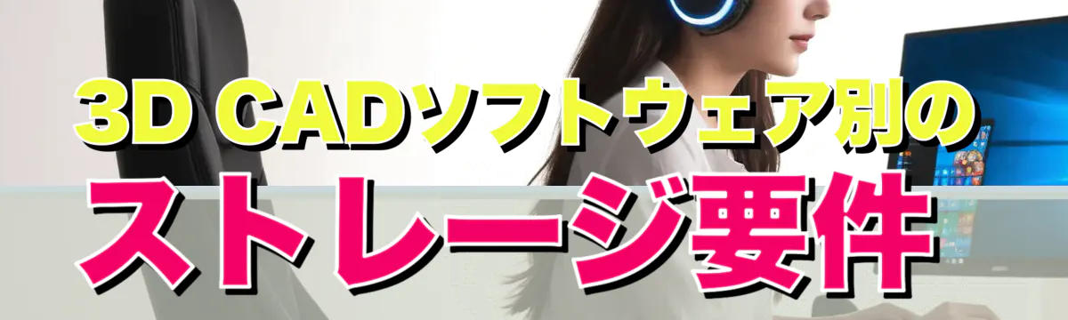 3D CADソフトウェア別のストレージ要件