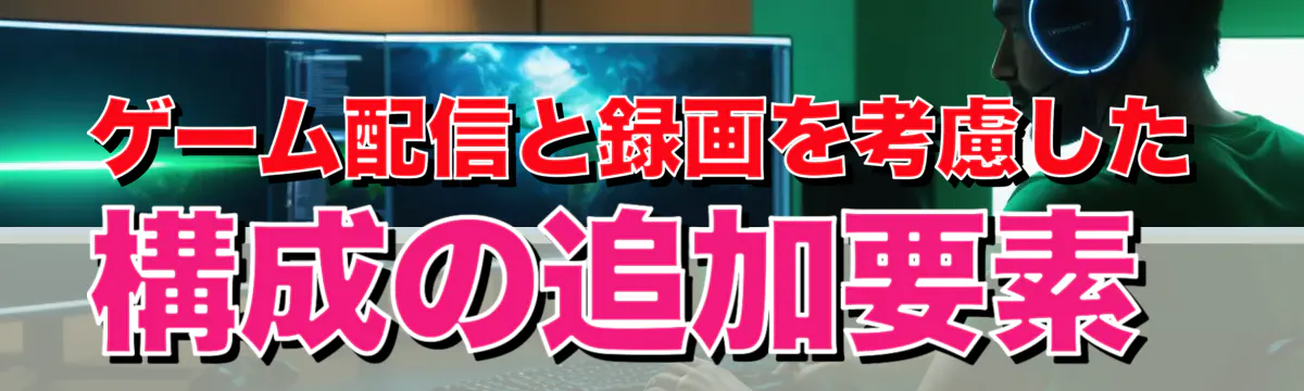 ゲーム配信と録画を考慮した構成の追加要素