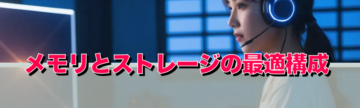 メモリとストレージの最適構成