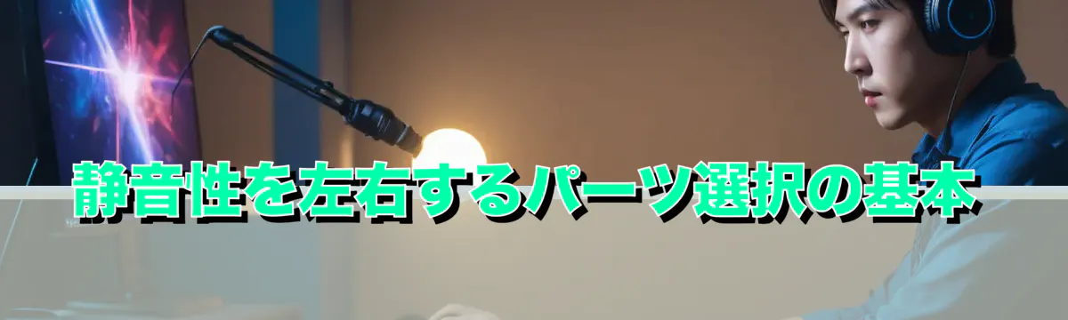 静音性を左右するパーツ選択の基本