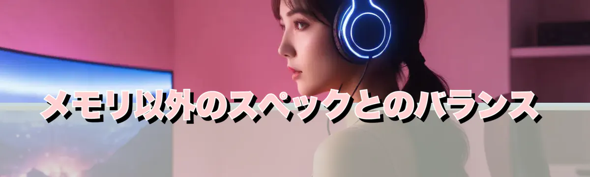メモリ以外のスペックとのバランス