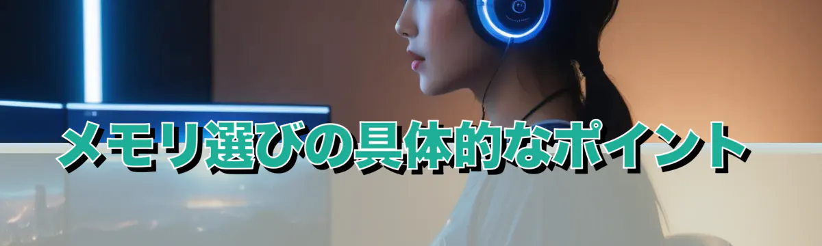 メモリ選びの具体的なポイント