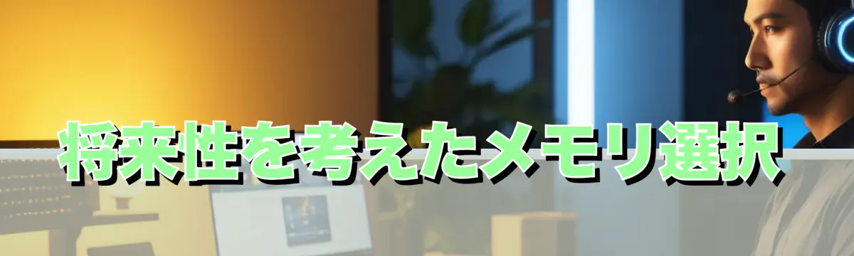 将来性を考えたメモリ選択
