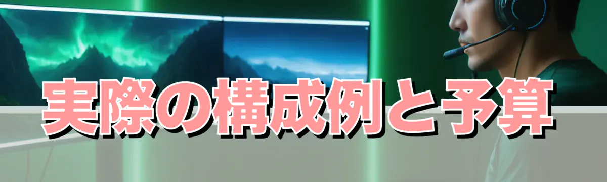 実際の構成例と予算