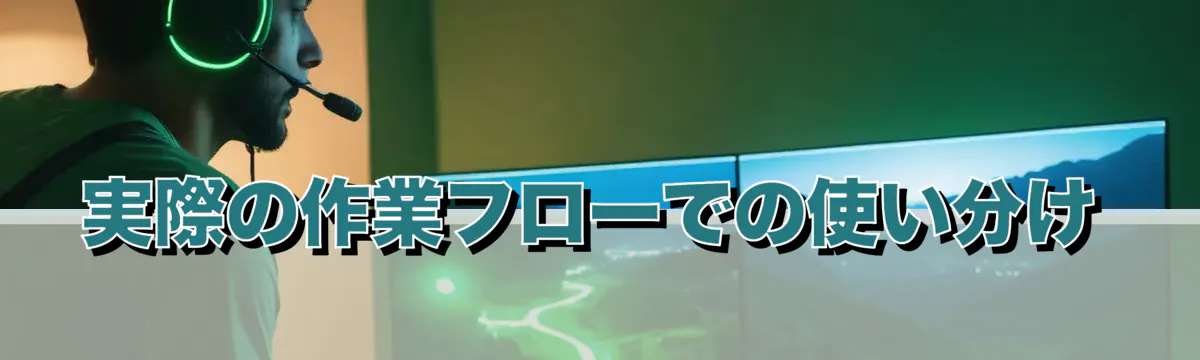 実際の作業フローでの使い分け