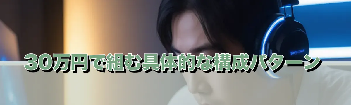 30万円で組む具体的な構成パターン