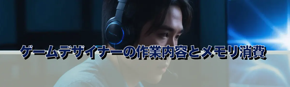 ゲームデザイナーの作業内容とメモリ消費