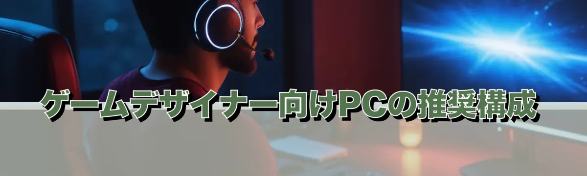ゲームデザイナー向けPCの推奨構成