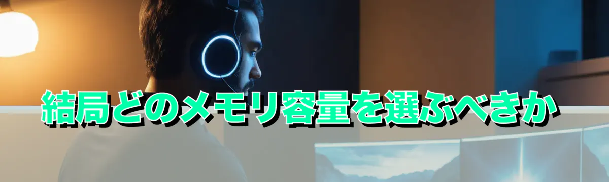 結局どのメモリ容量を選ぶべきか