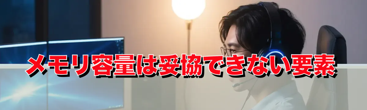 メモリ容量は妥協できない要素