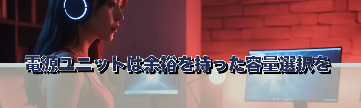 電源ユニットは余裕を持った容量選択を