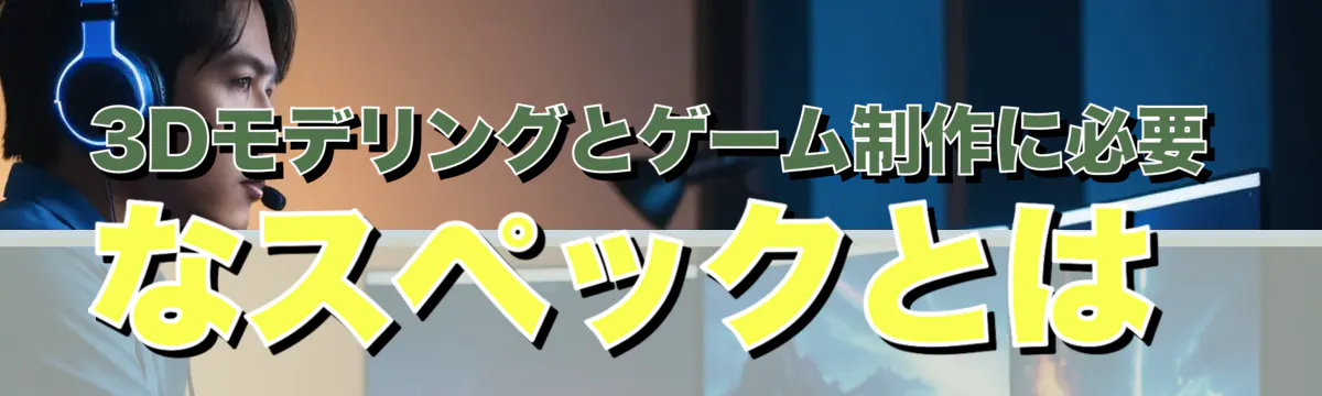 3Dモデリングとゲーム制作に必要なスペックとは