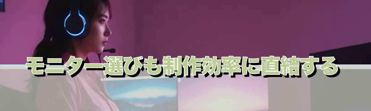 モニター選びも制作効率に直結する