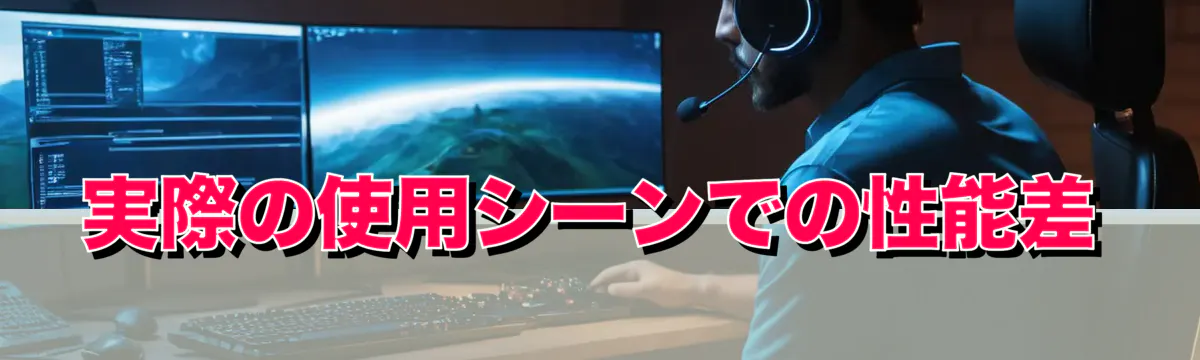実際の使用シーンでの性能差