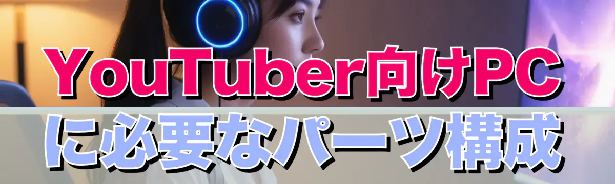 YouTuber向けPCに必要なパーツ構成