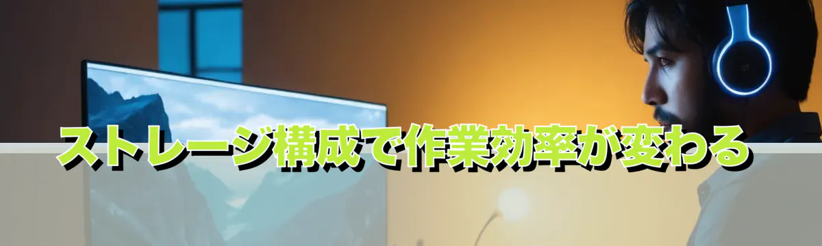 ストレージ構成で作業効率が変わる