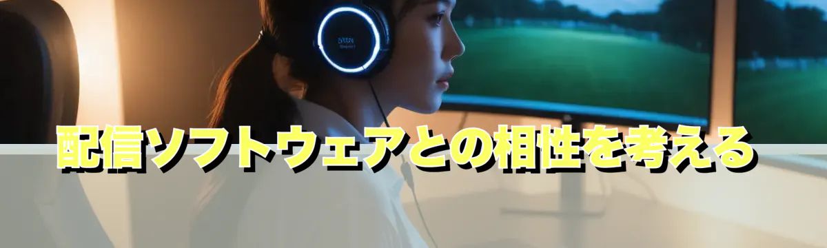 配信ソフトウェアとの相性を考える
