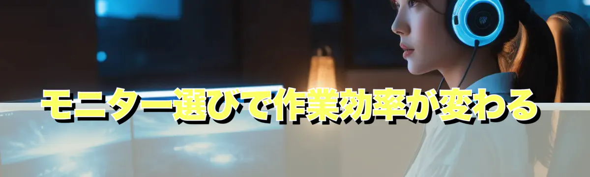 モニター選びで作業効率が変わる
