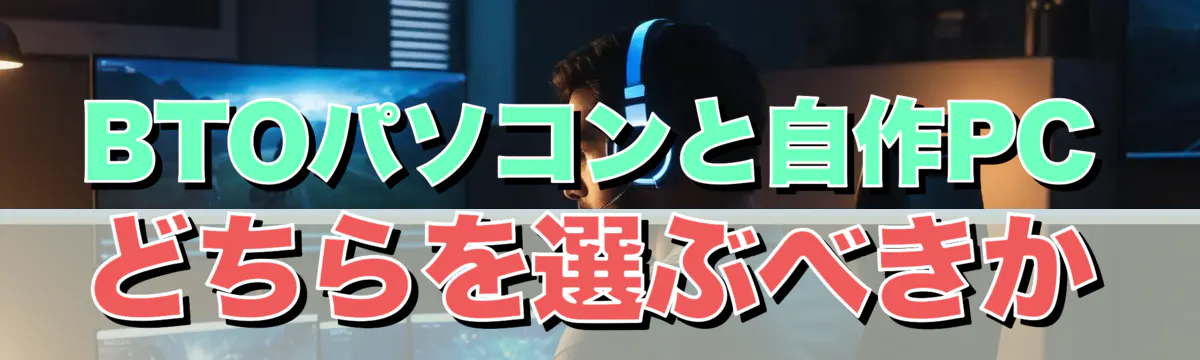 BTOパソコンと自作PCどちらを選ぶべきか