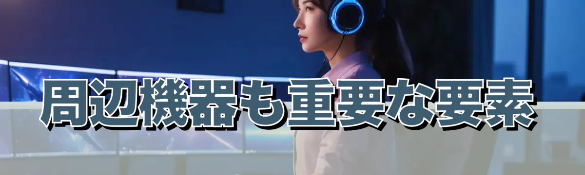 周辺機器も重要な要素