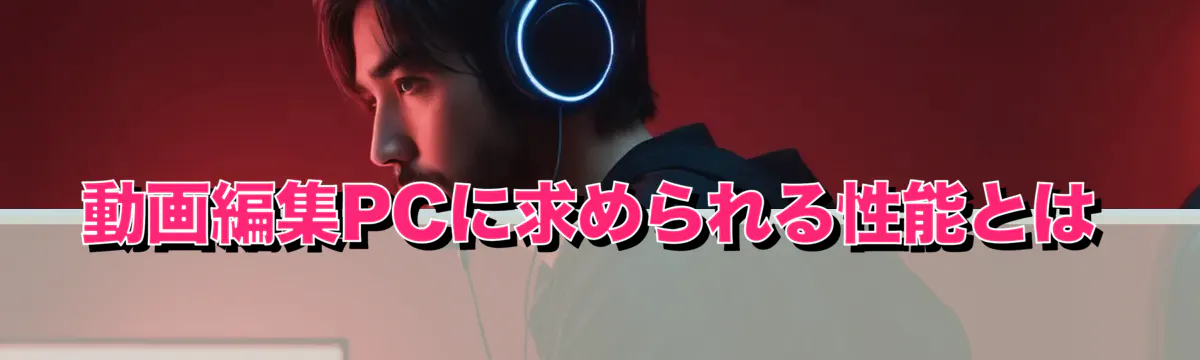 動画編集PCに求められる性能とは
