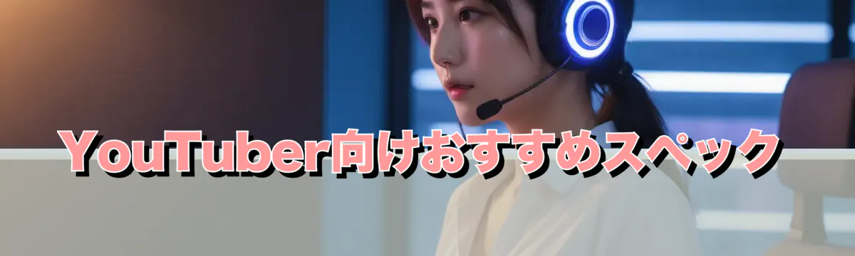 YouTuber向けおすすめスペック