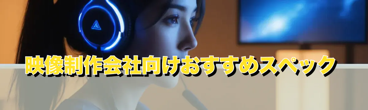 映像制作会社向けおすすめスペック