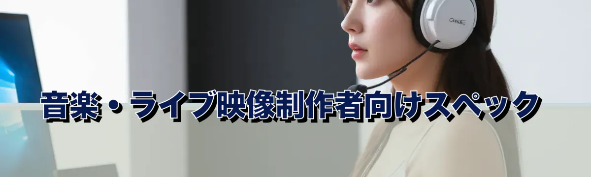 音楽・ライブ映像制作者向けスペック