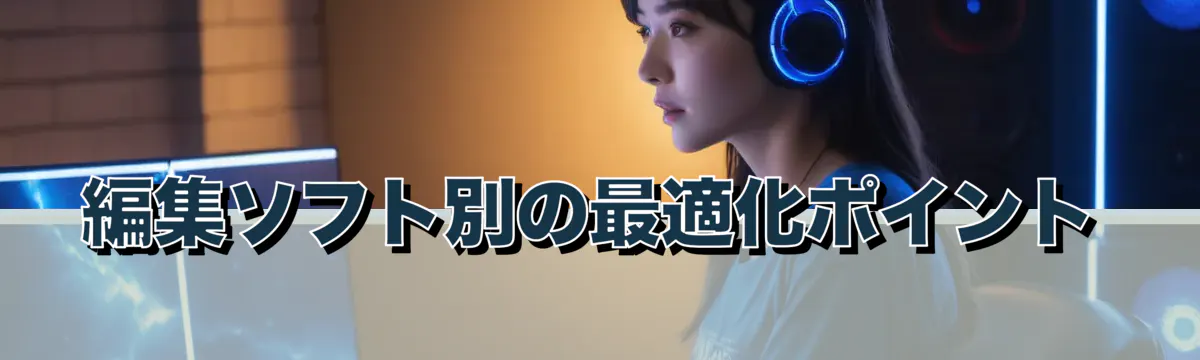 編集ソフト別の最適化ポイント