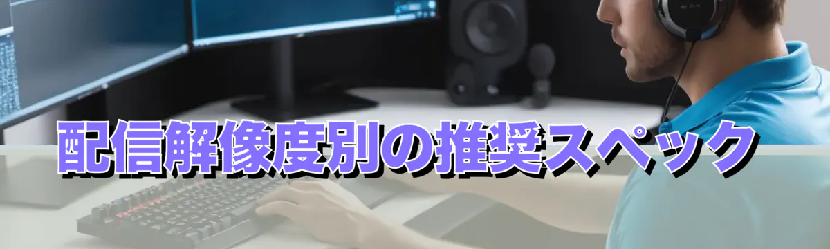 配信解像度別の推奨スペック