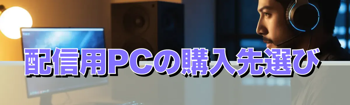 配信用PCの購入先選び