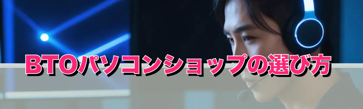 BTOパソコンショップの選び方