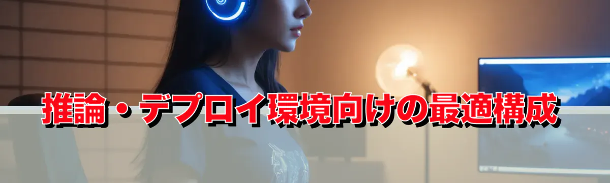 推論・デプロイ環境向けの最適構成