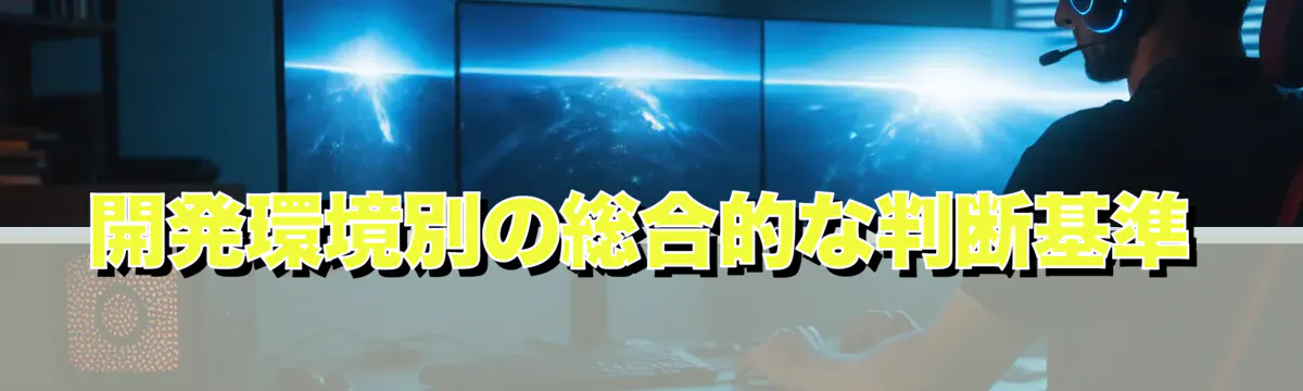 開発環境別の総合的な判断基準