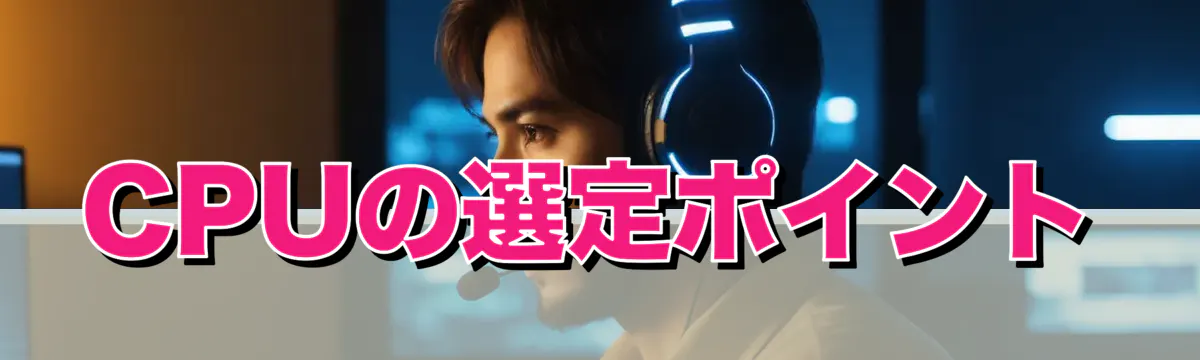CPUの選定ポイント