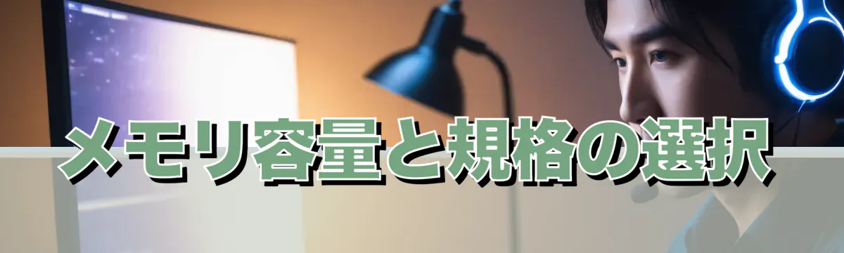 メモリ容量と規格の選択