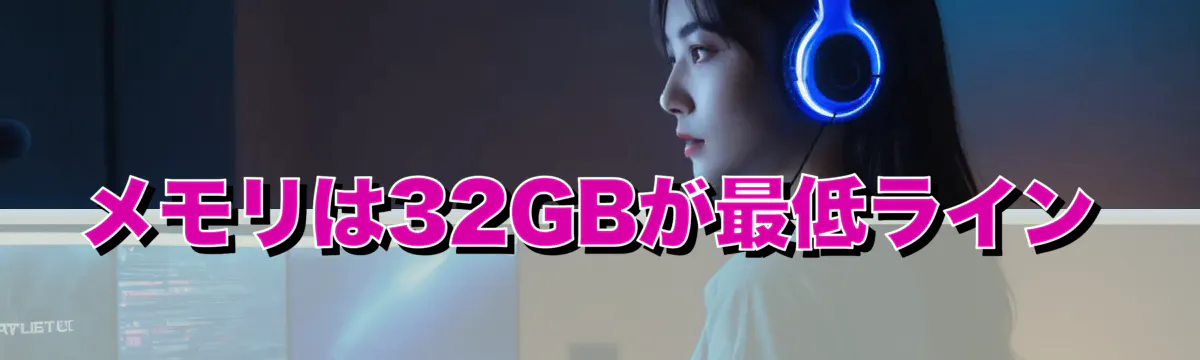 メモリは32GBが最低ライン