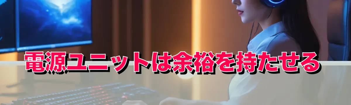 電源ユニットは余裕を持たせる