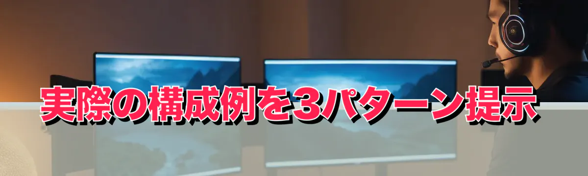 実際の構成例を3パターン提示