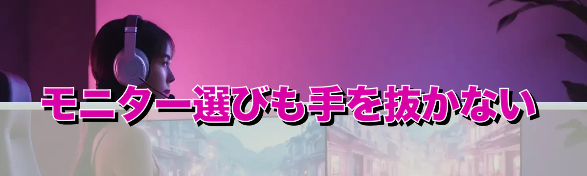 モニター選びも手を抜かない