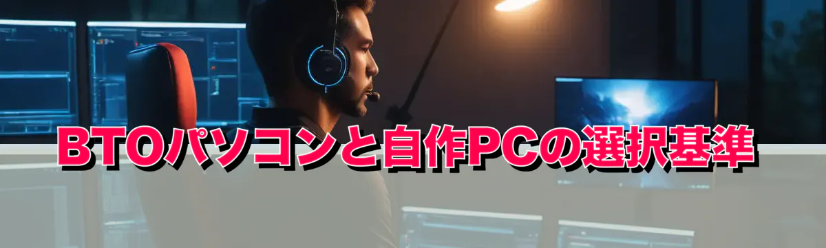 BTOパソコンと自作PCの選択基準
