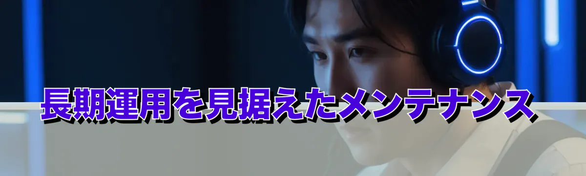 長期運用を見据えたメンテナンス