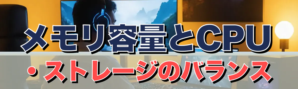 メモリ容量とCPU・ストレージのバランス