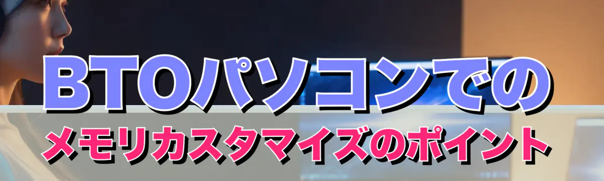 BTOパソコンでのメモリカスタマイズのポイント